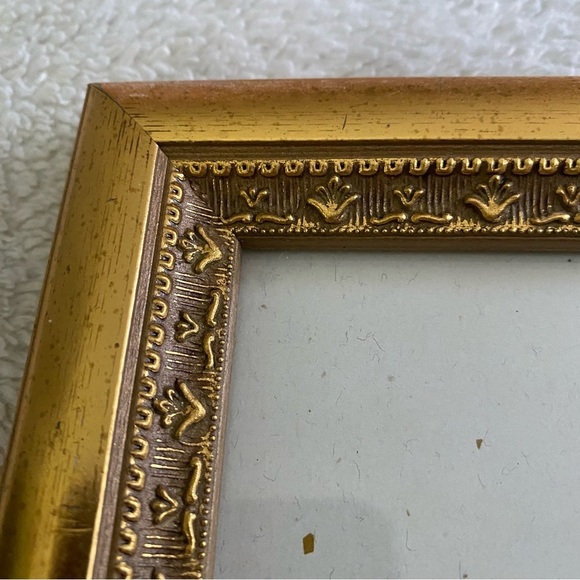 Garden Rose Botanical Illustration Print with butterfly gold frame 10x10 inch - Picture 3 of 5